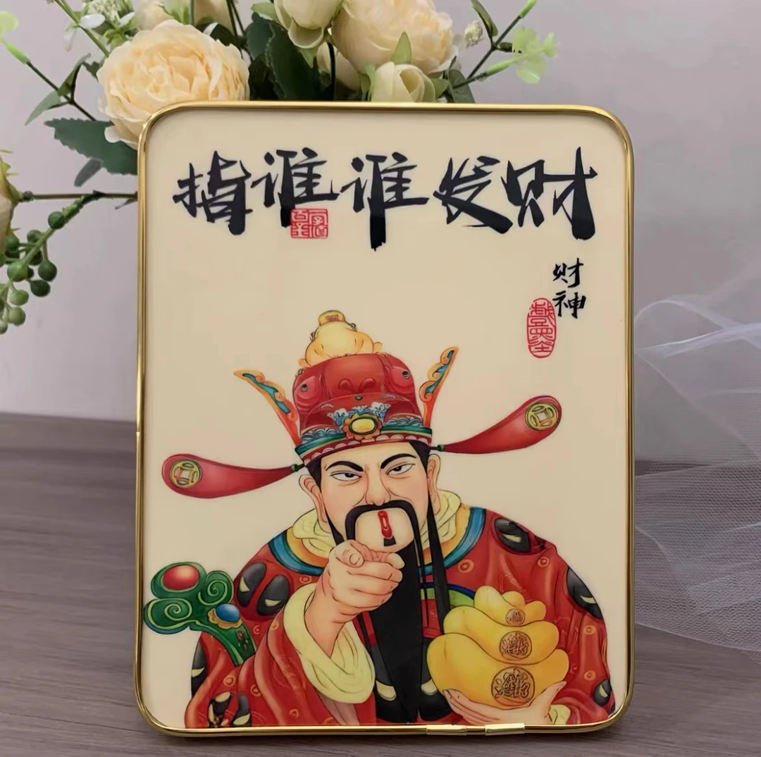 万柿如意+指谁谁发cai神新中式家庭摆件桌面摆件