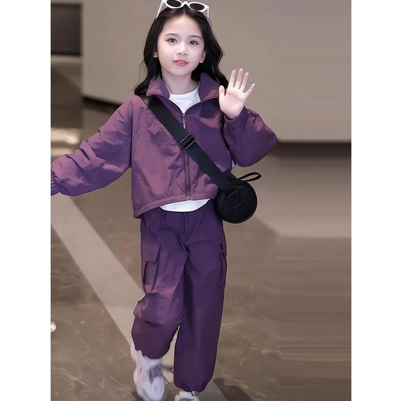 女童套装春秋款时尚新款洋气儿童时髦秋季女孩工装休闲两件套秋装