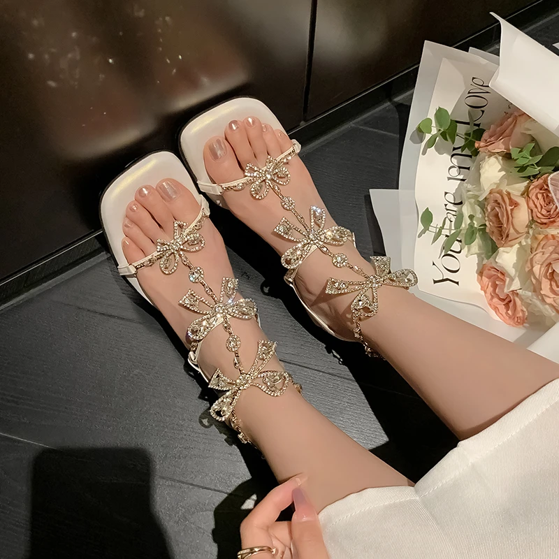 YDD/清仓特价/夏季新款时尚小众软底休闲中跟上班凉鞋/9771-1
