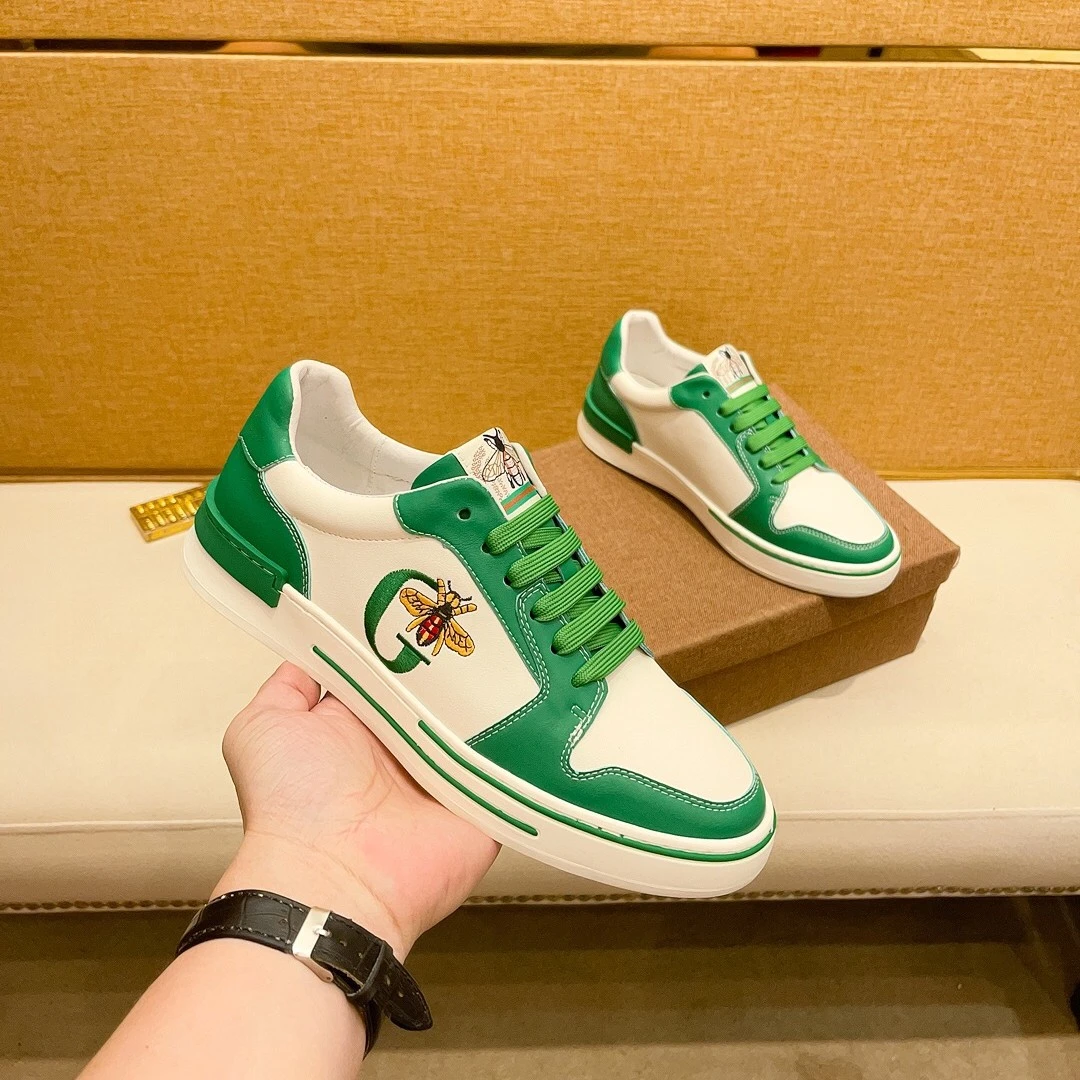 欧洲站新款真皮男士板鞋英伦风潮牌时尚休闲运动系带小白鞋男板鞋