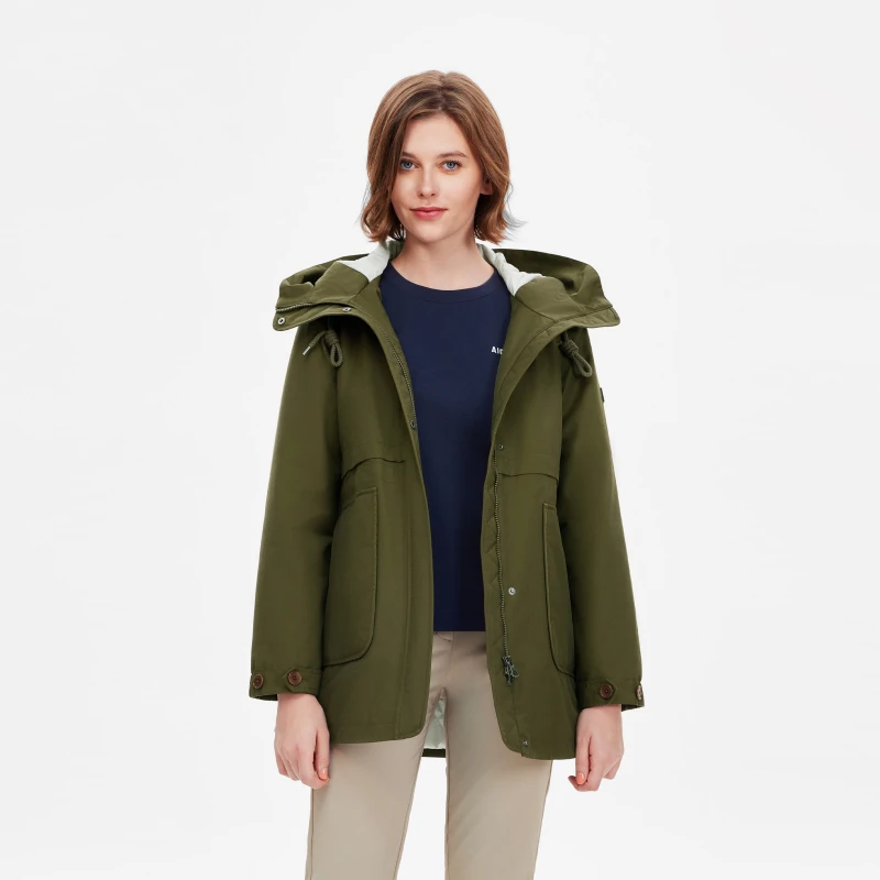 AIGLE艾高秋季MTD防风防雨透汽SORONA保暖棉服女BE57