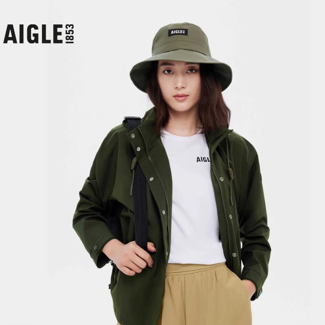 AIGLE艾高经典MTD防风防雨保暖防紫外线防晒衣户外夹克短款外套女