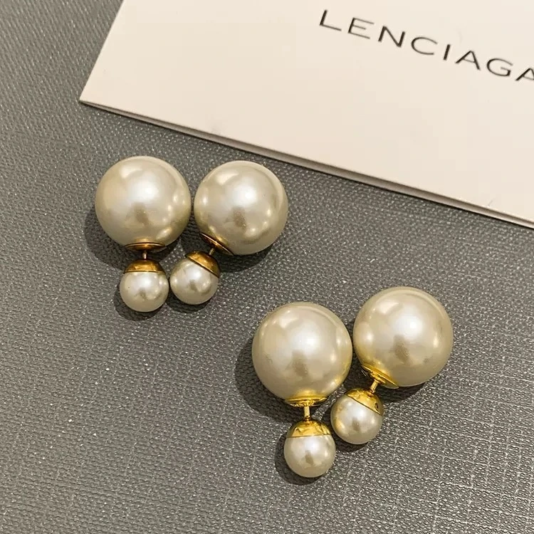 铜合金仿珍珠耳饰 赵露思同款上喜儿ins珍珠耳环轻奢银针耳环简约