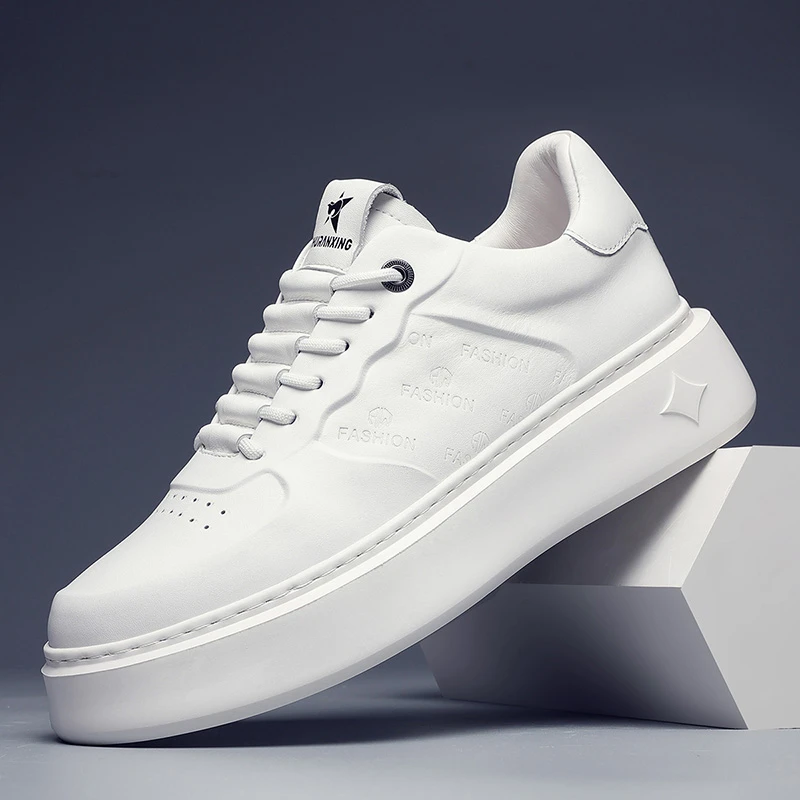 书然星秋季新款头层牛皮低帮舒适薄款运动百搭时尚男士休闲鞋潮鞋