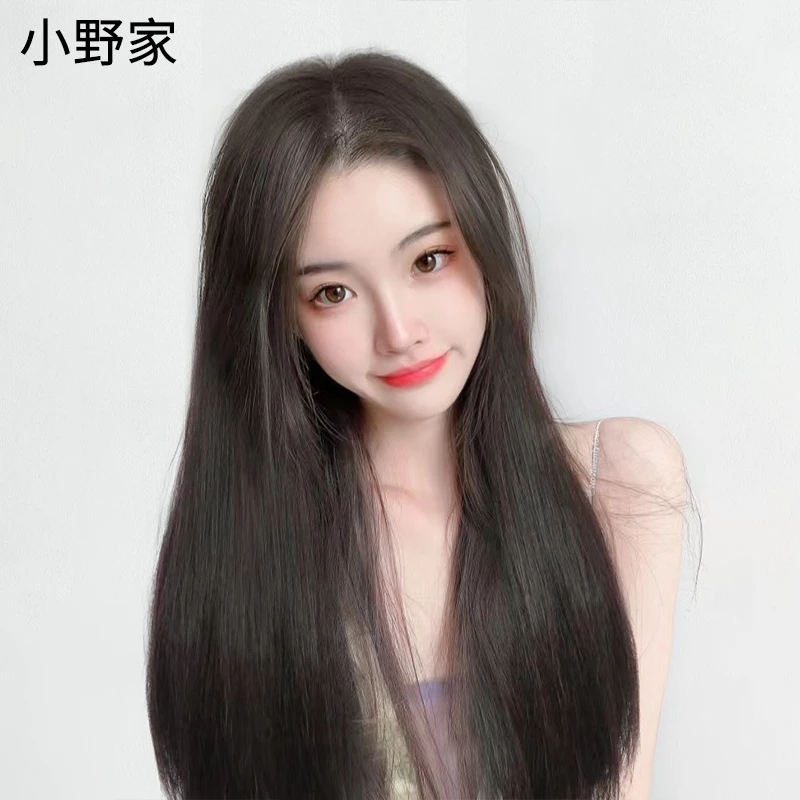 小野家【四分之三头】假发女递针长直发隐形蓬松大包头全真发发套