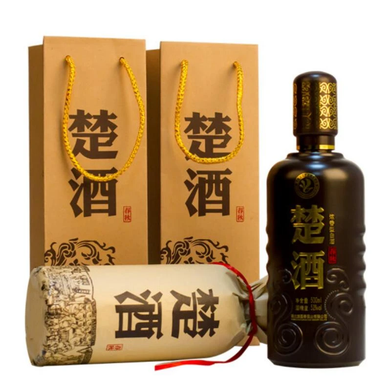 楚园春陈酿老酒楚酒纯粮酿造浓香型白酒口粮酒 52度500ml