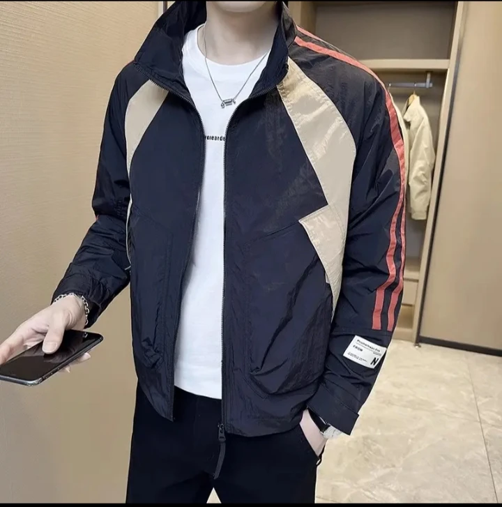 型男专属潮流痞帅春季新款外套男女同款秋冬拼接夹克2025新款休闲