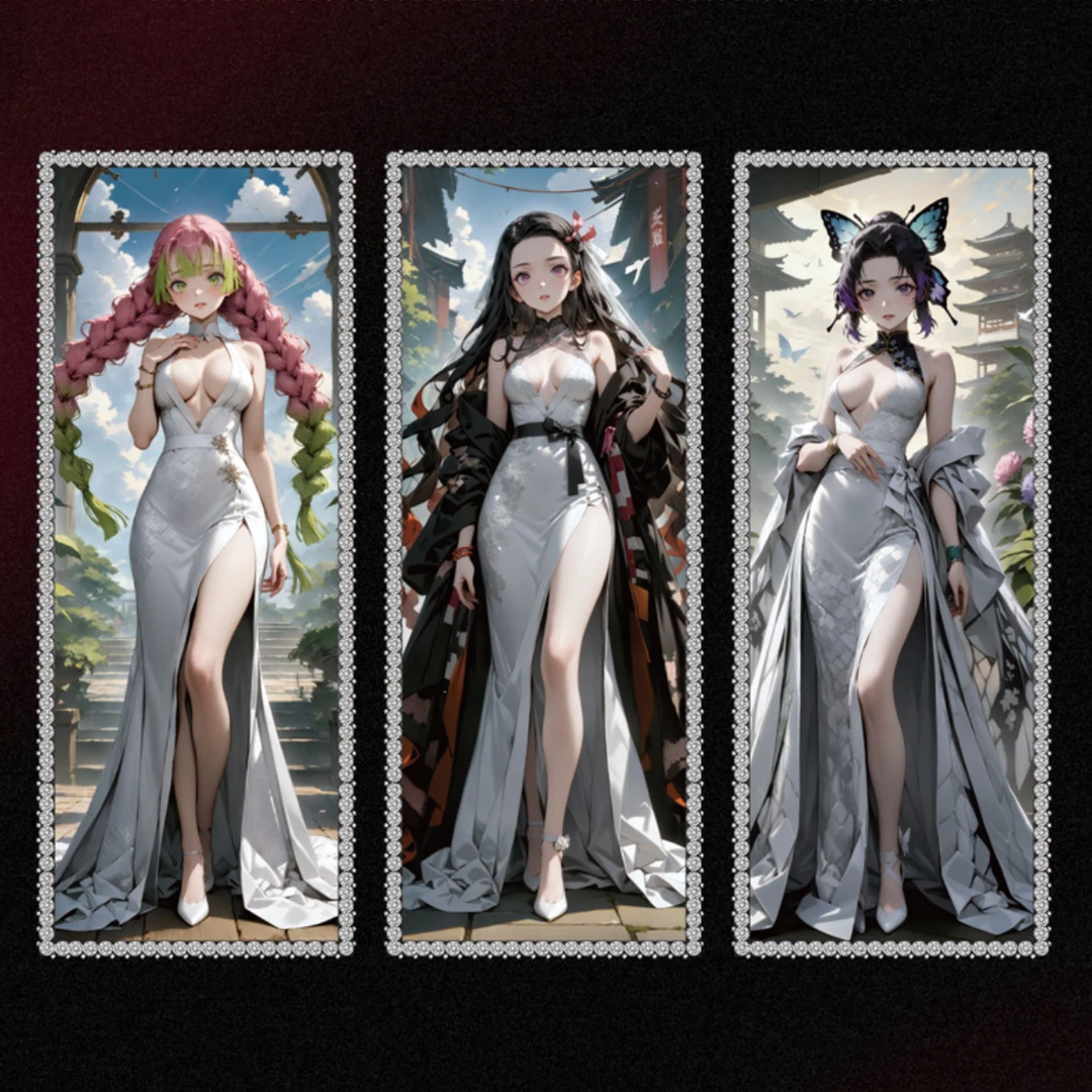 【悦卡文化】【鬼灭之刃色纸】同人二创鬼灭色纸系列多重工艺潮玩盲盒