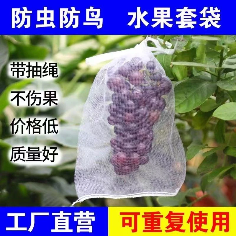 【套水果袋】尼龙网袋葡萄套袋子防鸟网水果防虫网袋透气保护套