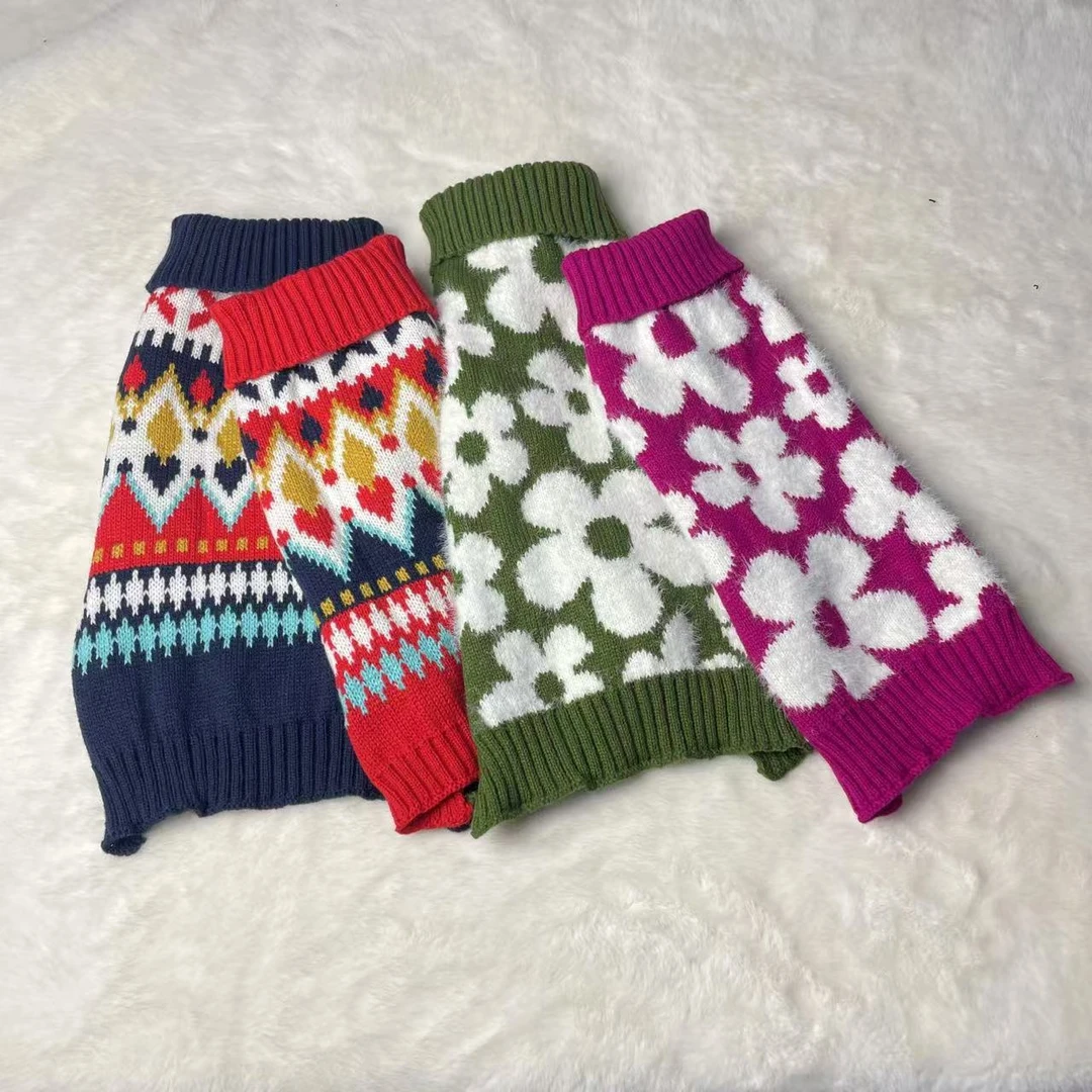 无袖多花色秋冬宠物狗狗猫咪毛衣泰迪比熊博美小型犬猫狗通用