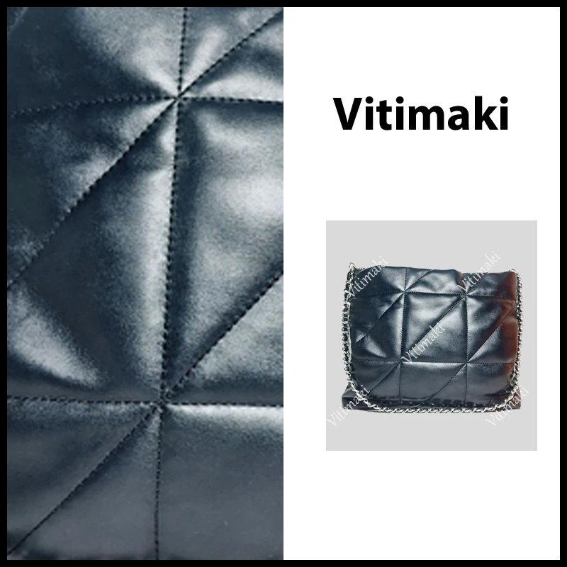 Vitimaki/真皮定制 休闲垃圾袋单肩腋下女包 Y005 黑色 （可嘎嘣）