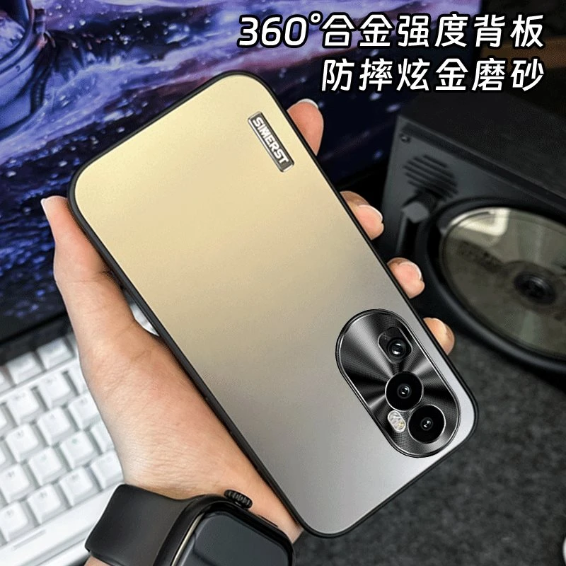 适用OPPOReno10Pro炫金磨砂OPPOReno10高级简约纯色防摔手机壳