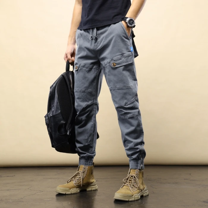 2077潮牌情侣款工装裤子多口袋休闲运动长裤男女同款2023春秋新款