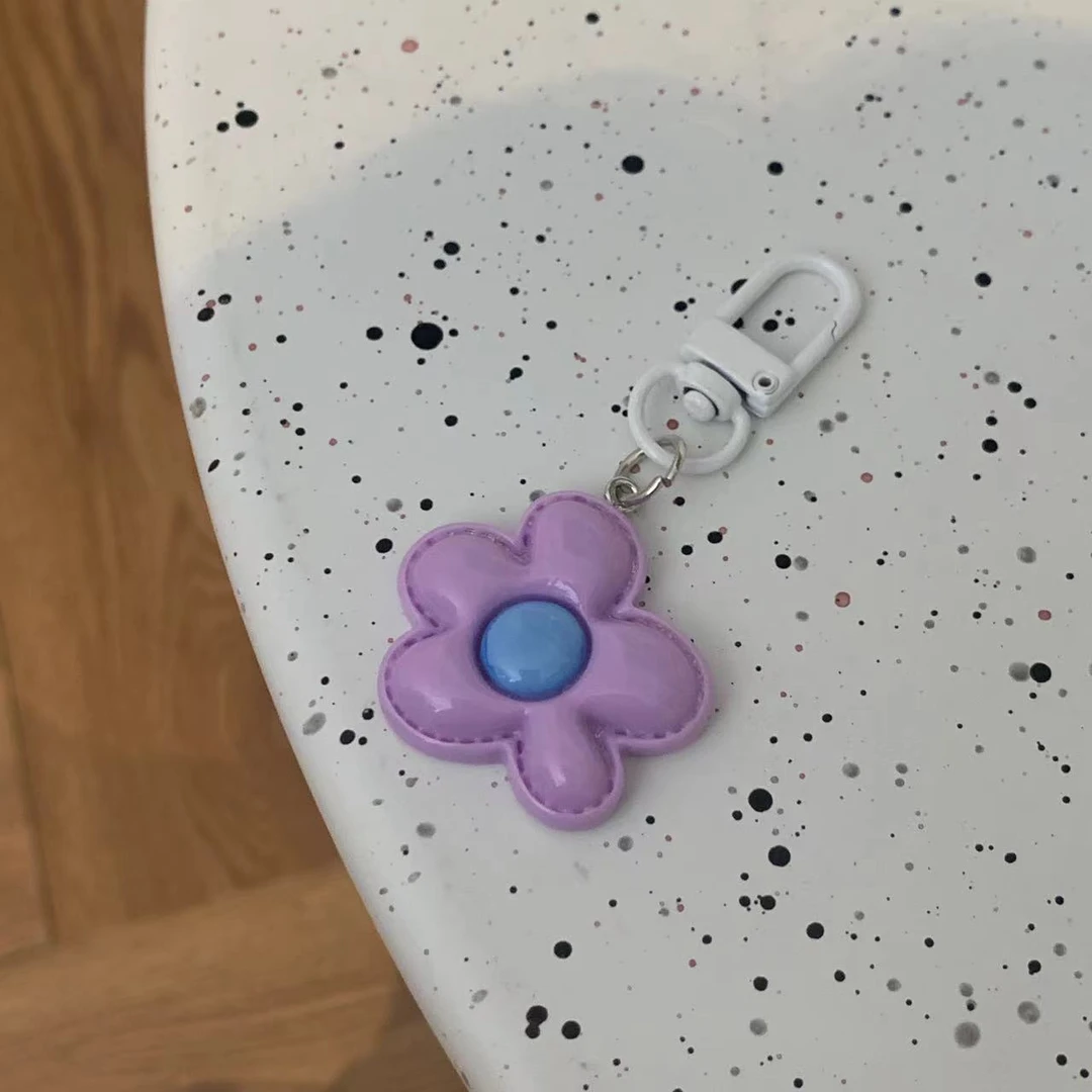 紫色花花钥匙扣