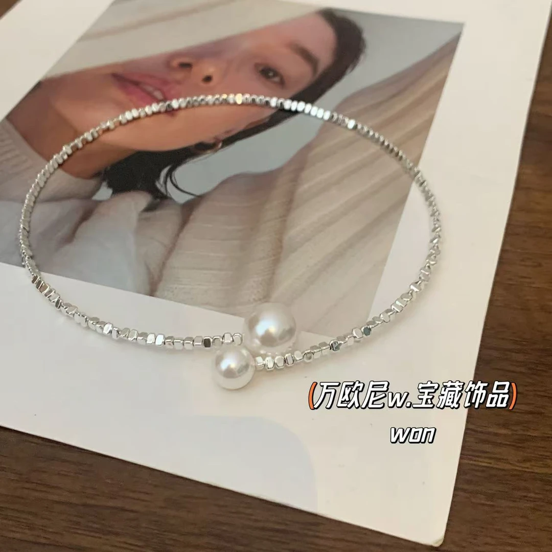 铜合金项链 CHANGE x 碎猪猪项圈 白色法式仙女弧X048