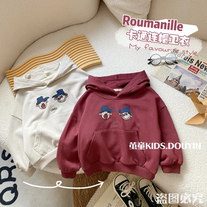 【麦麦妈】Q015春秋小童卡通连帽卫衣秋季新品男女宝宝休闲百搭