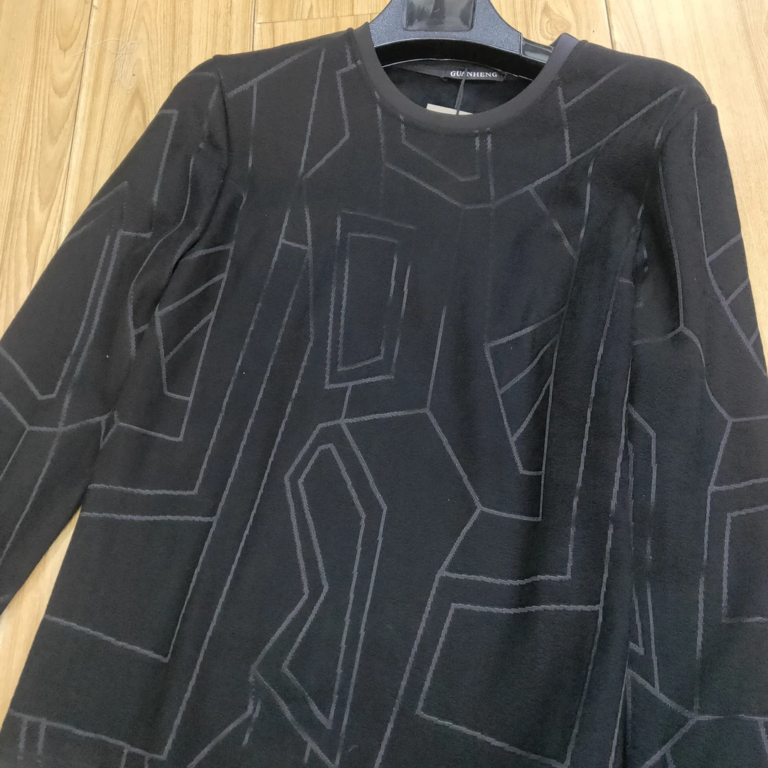 中年保暖加绒休闲运动小衫男士长袖