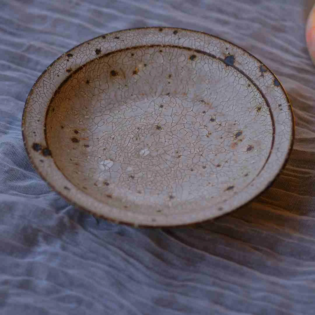 小喜宅 落苏斗笠壶承（直径约17cm）