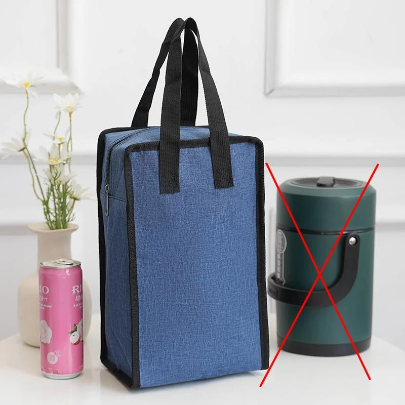 饭盒袋保温桶袋子学生圆形饭盒袋便当盒饭桶保温袋带饭防水手提包