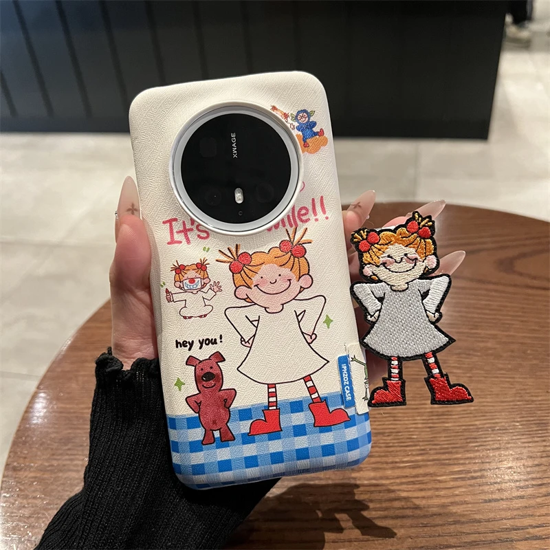 适用华为mate70pro+手机壳mate70叉腰女孩支架mate60pro+pura70