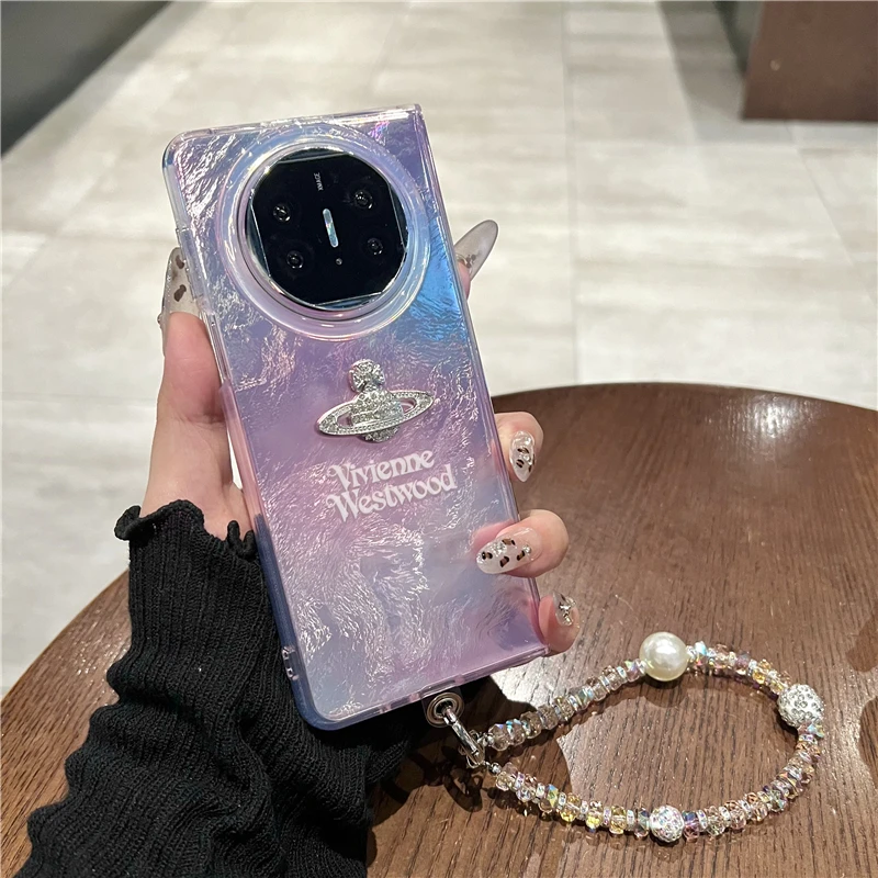 适用华为matex5折叠屏手机壳高级感渐变晕染Matex3典藏版立体星球