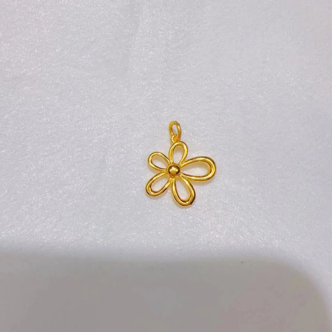 足金999格桑花挂坠 时尚经典精美简约吊坠