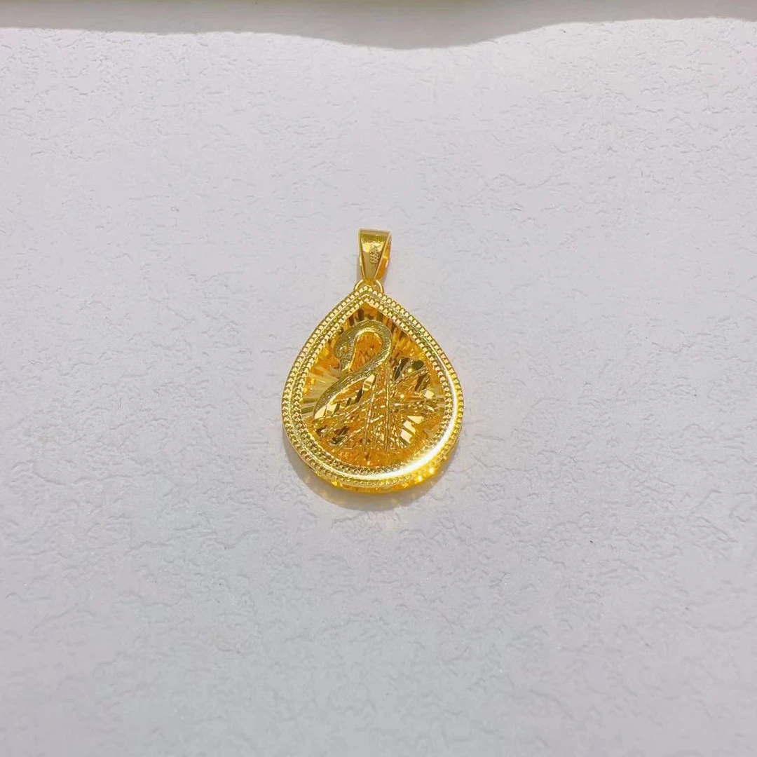 足金天鹅水滴形吊坠5G工艺精致时尚/±0.01以基地复称为准多退少补