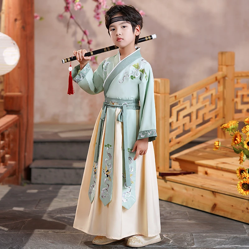 男童汉服春季古装儿童古风童装男孩6-12岁中国风春款唐装国潮童装