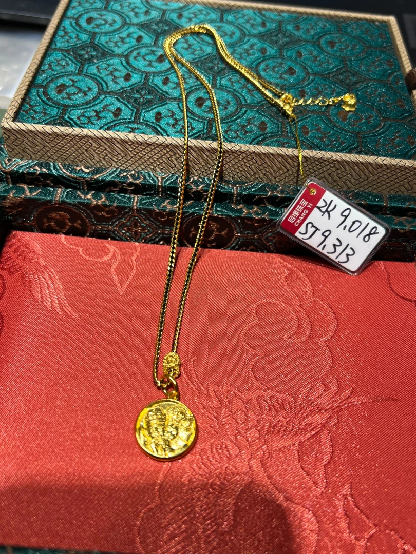 足金小扎设计款项链