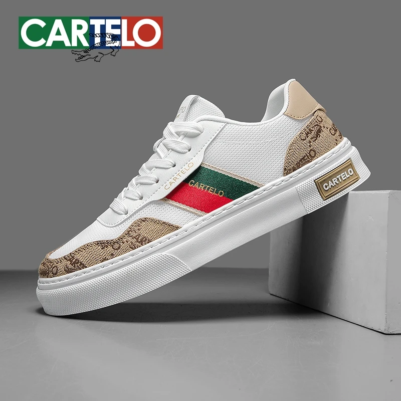 CARTELO/卡帝乐鳄鱼欧洲站男鞋夏季新款潮流百搭潮牌厚底帆布鞋