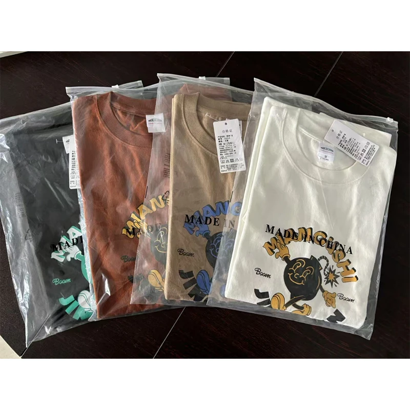 32213 夏季新款潮牌重磅个性设计字母印花圆领短袖男女ins宽松T恤