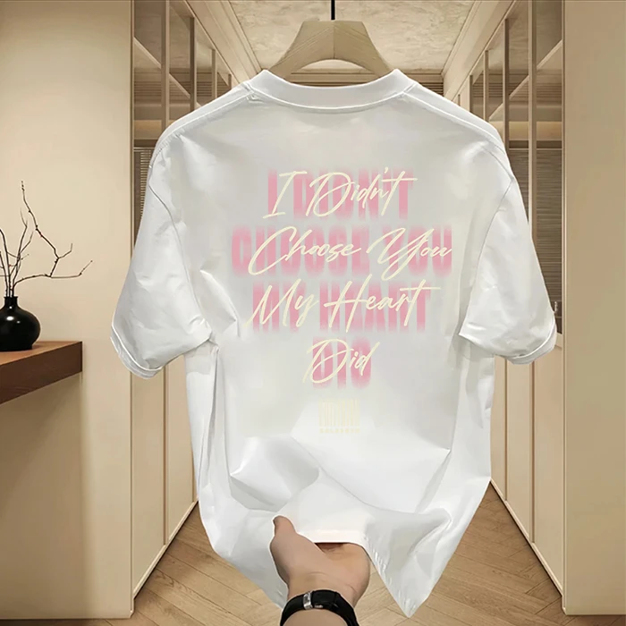 美式痞帅重磅纯棉短袖T恤青年男女款夏季ins百搭街头宽松圆领上衣