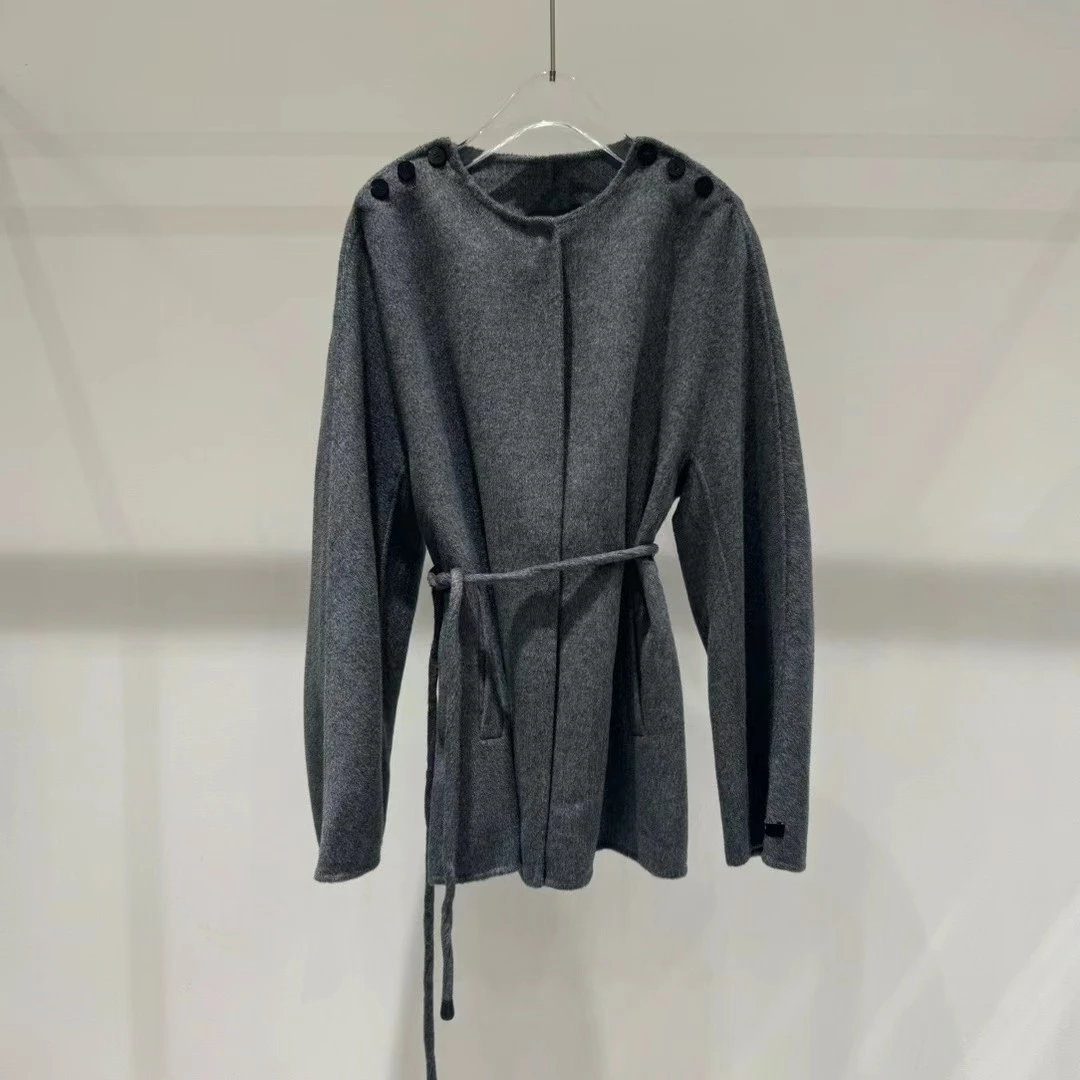 2024冬季新款时尚精致气质双面呢大衣2388