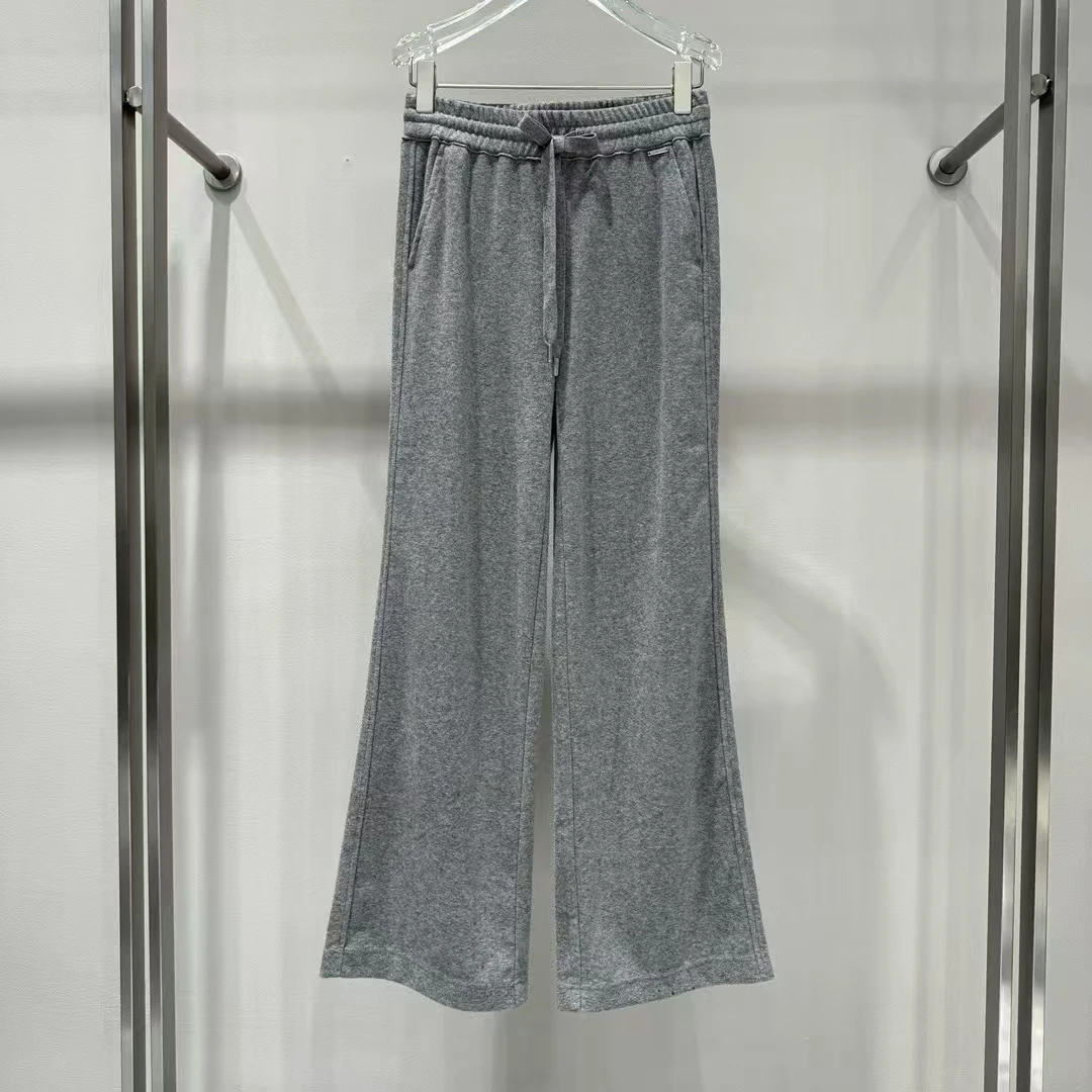 2024冬季新款高腰直筒阔腿运动休闲裤女3134