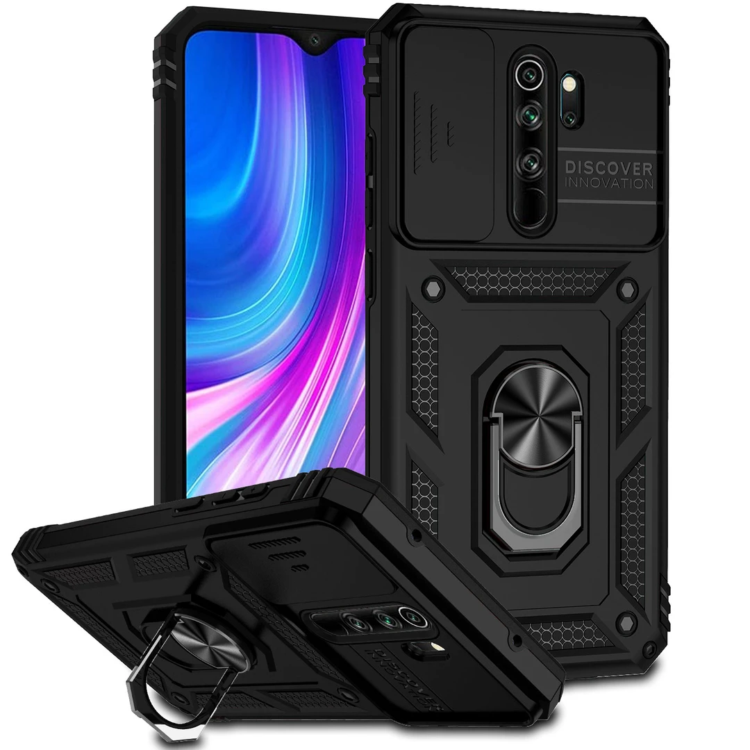 红米note8pro手机壳军工级防摔Redmi note8pro保护套新款推窗滑盖