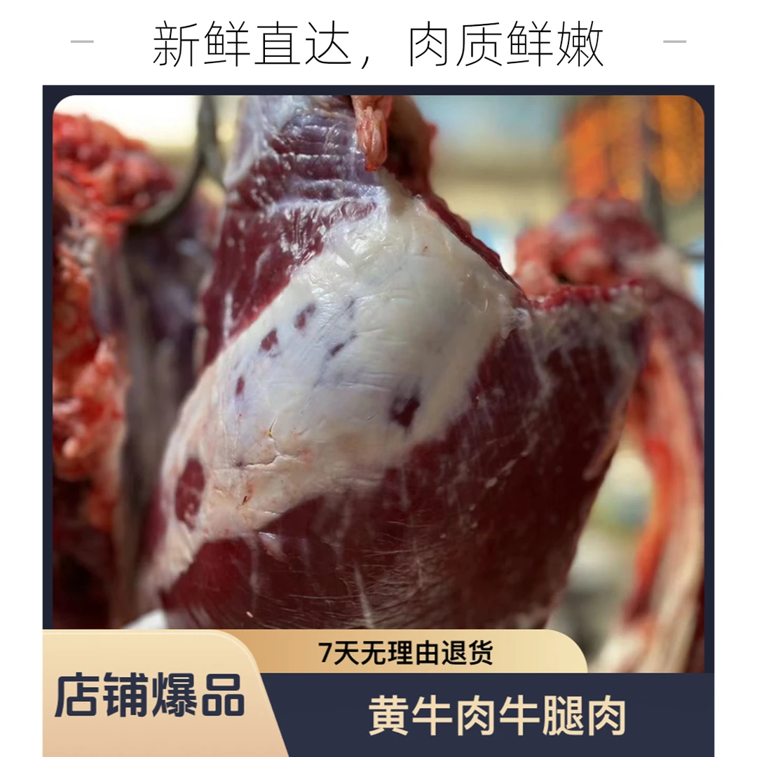 济南 清真 鲁西 黄牛肉 牛腿肉 4斤起拍