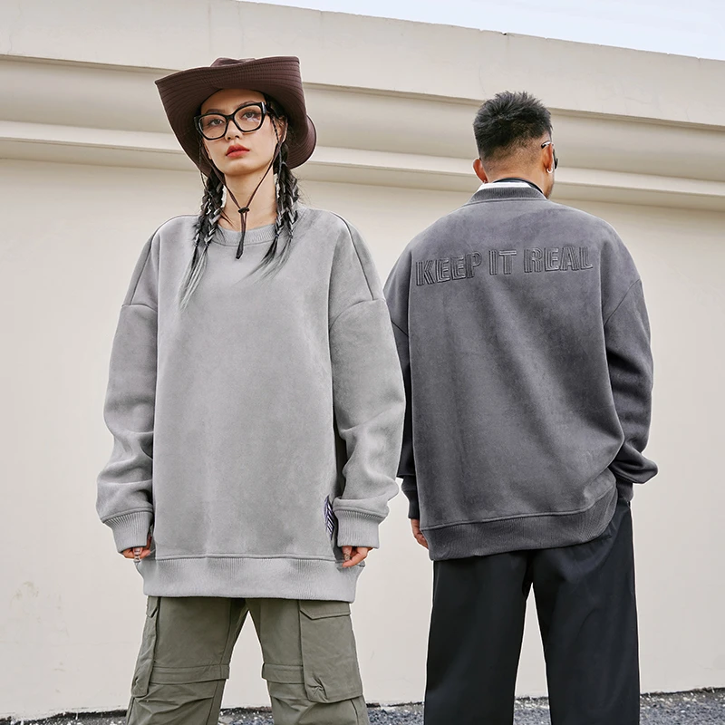 【重工刺绣仿麂皮绒卫衣】NMAX大码男装潮牌秋冬长袖卫衣CNA019