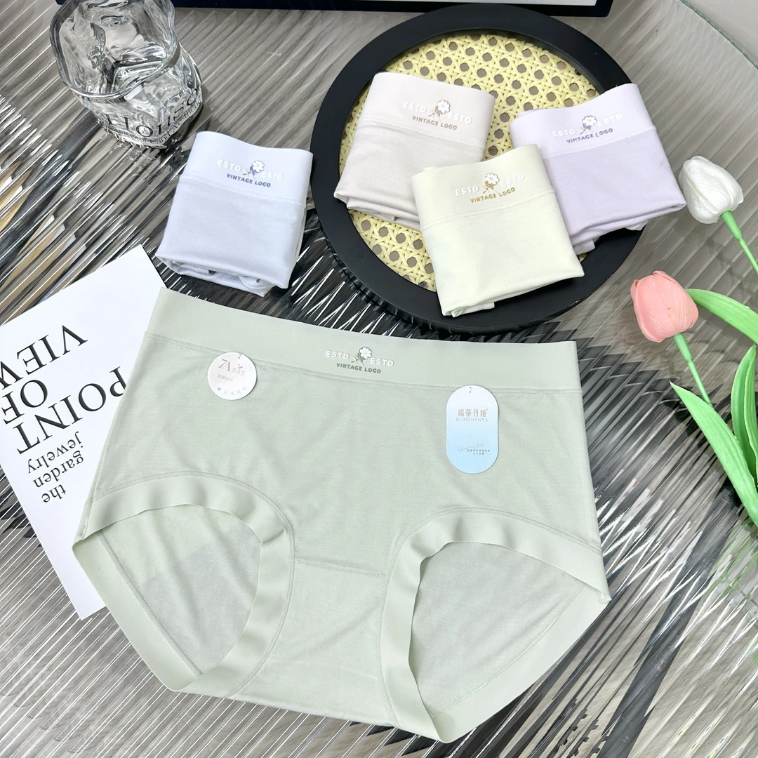 5条 内裤女款2025新款网红爆款立体小花透气10A桑蚕丝抑菌裆20242