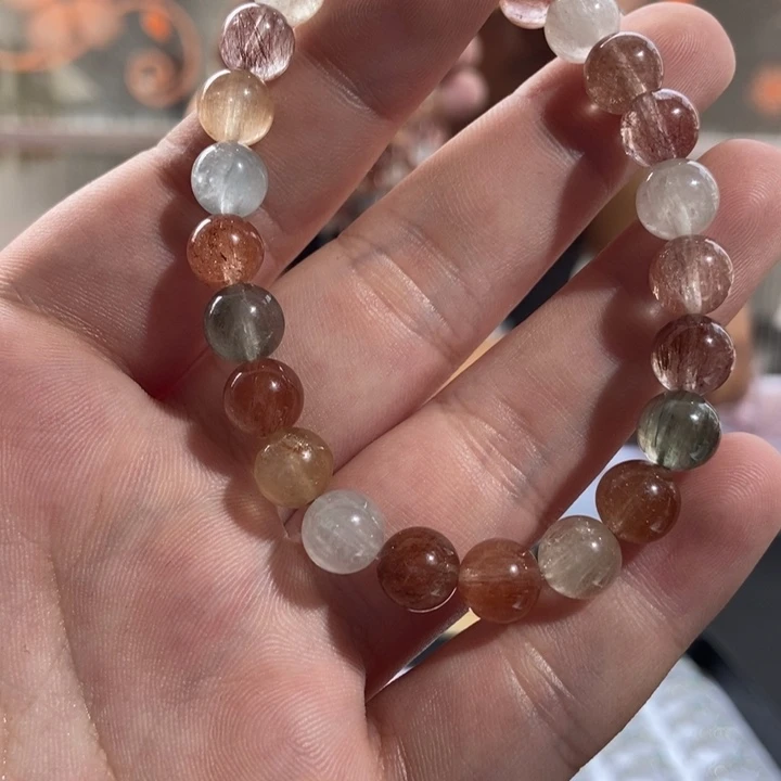 水晶手串未镶嵌天然水晶 兔毛 未镶嵌