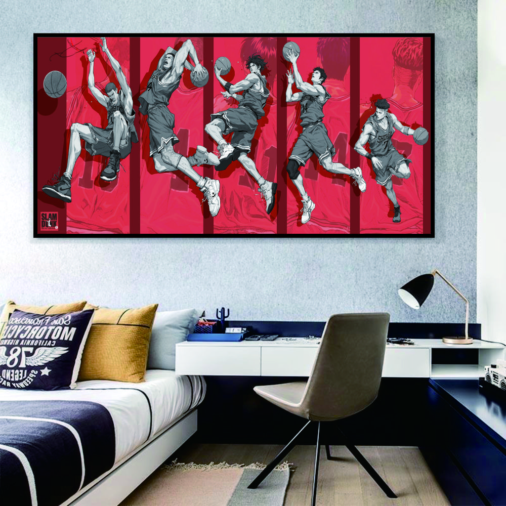 补贴链接《灌篮高手》客厅卧室装饰画40*80pvc L46
