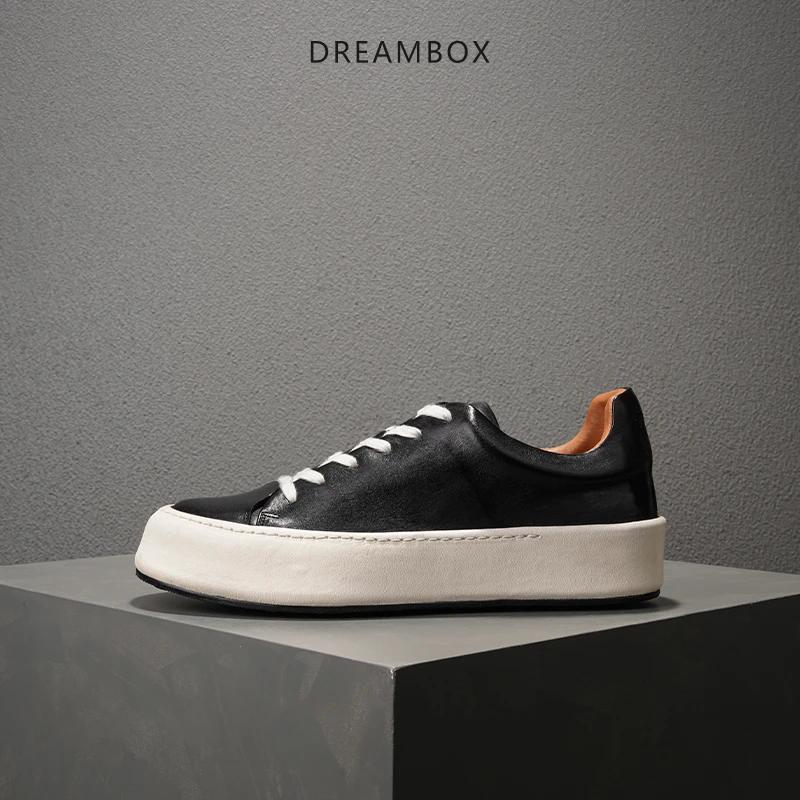 dreambox钧博vibram防滑耐磨男鞋2024新款马皮舒适透气休闲板鞋