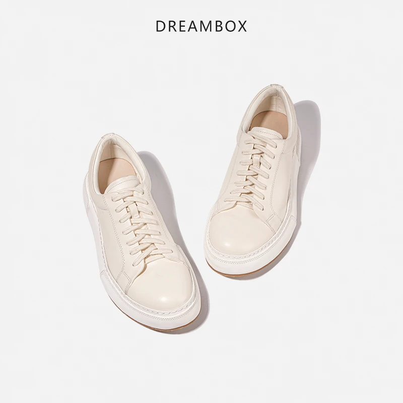 dreambox钧博vibram女款夏天透气马皮小白鞋软底百搭白色休闲板鞋