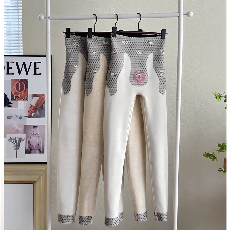 【羊绒蚕丝葫芦小蛮腰】冬季加绒加厚速暖高腰显瘦紧身外穿鲨鱼裤