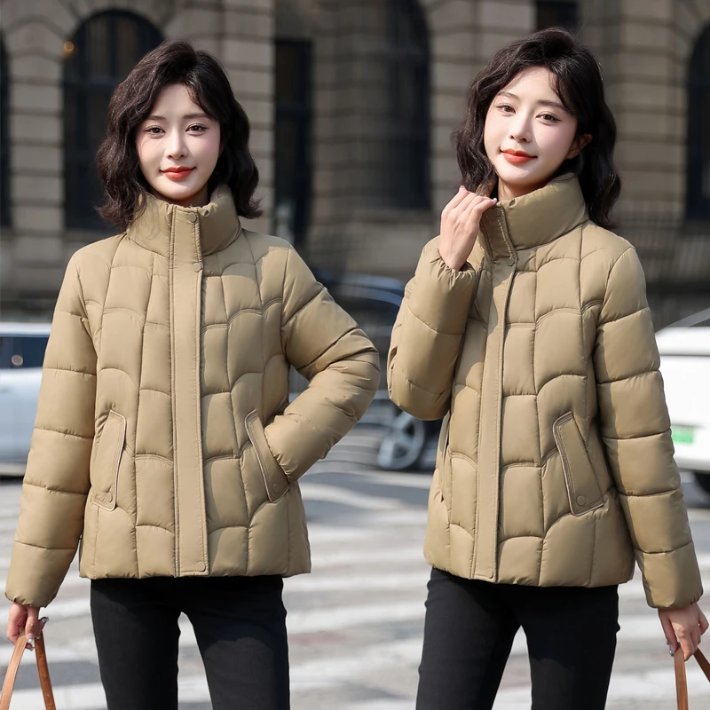 2025秋冬棉服女短款小个子时尚百搭女士修身保暖韩版妈妈装冬季