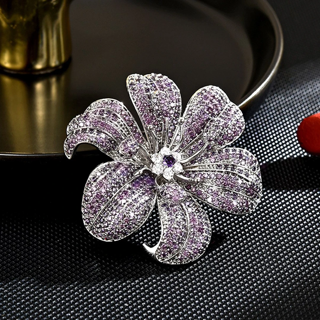 【米拉推荐】ML020- 高档精致花朵领针