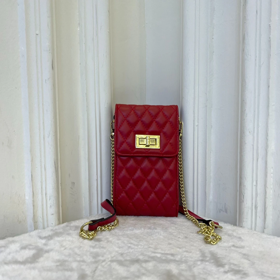 时尚轻奢1001红色经典单肩斜挎女包