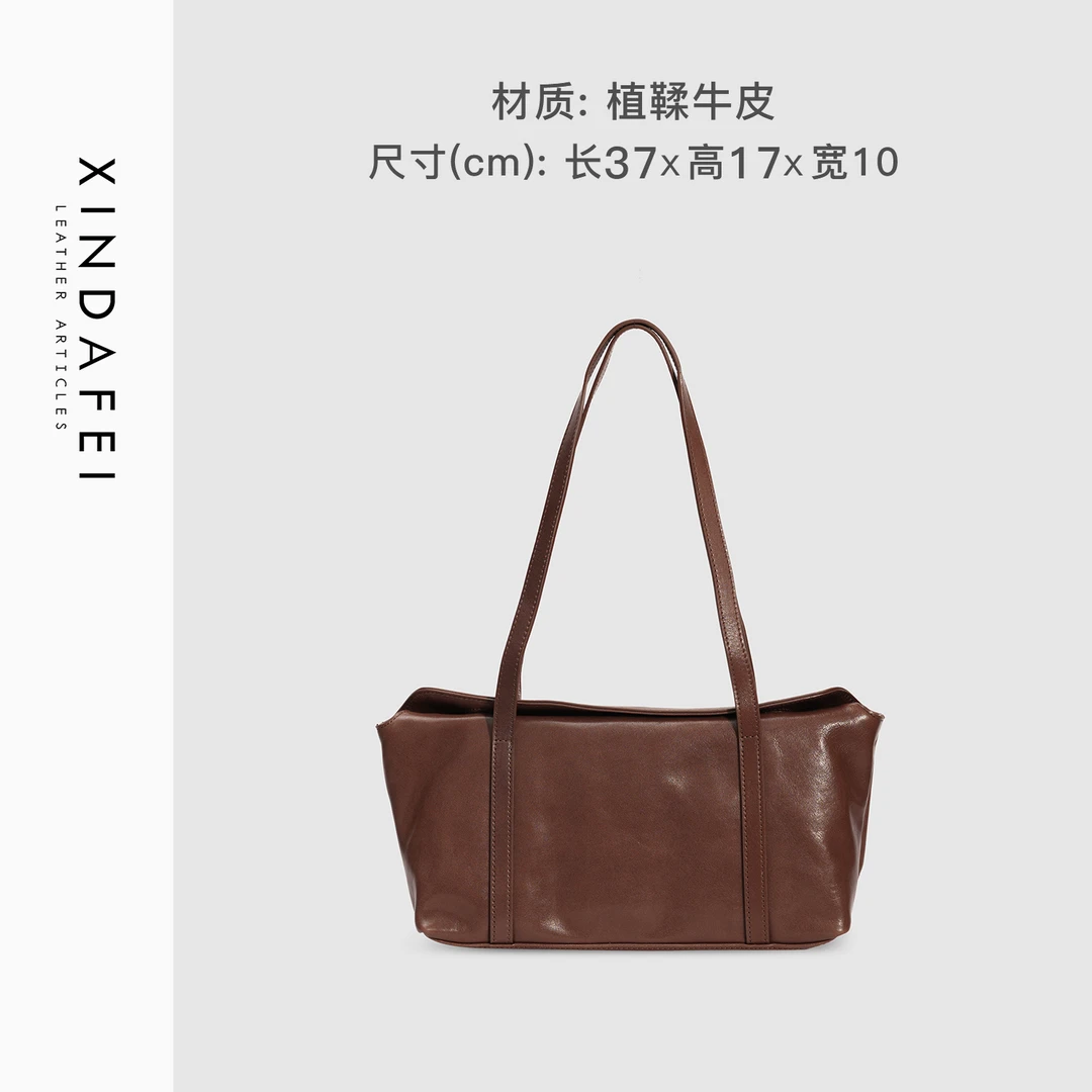 时尚单肩包百搭手提包女士通勤简约斜挎包9W115浅咖色