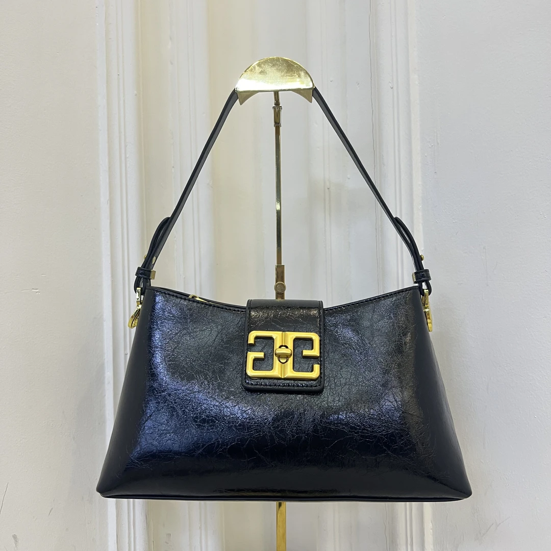 时尚单肩7453黑色轻奢斜挎女包