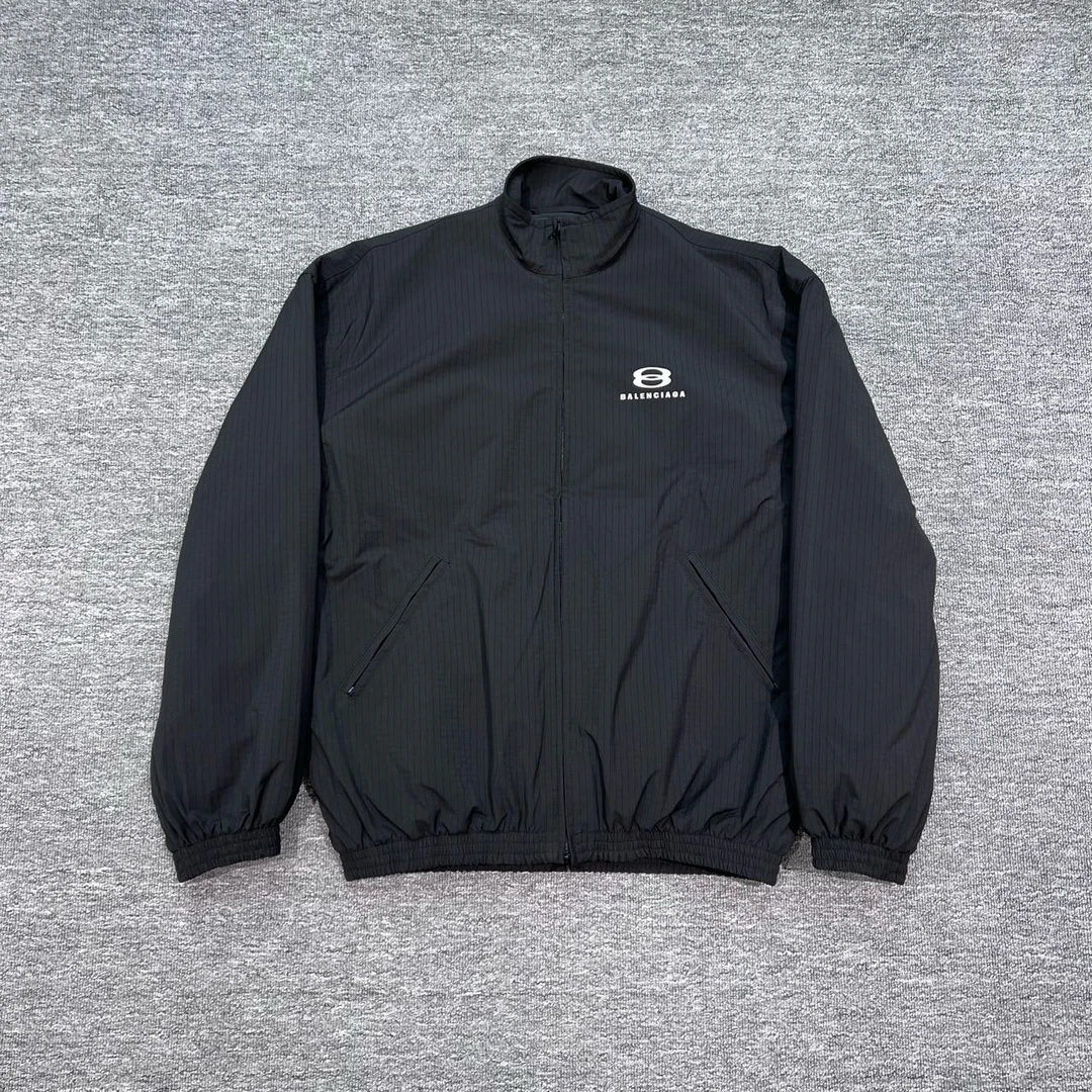 未使用/Balenciaga/巴黎世家/SS24/Logo刺绣拉链外套/2码