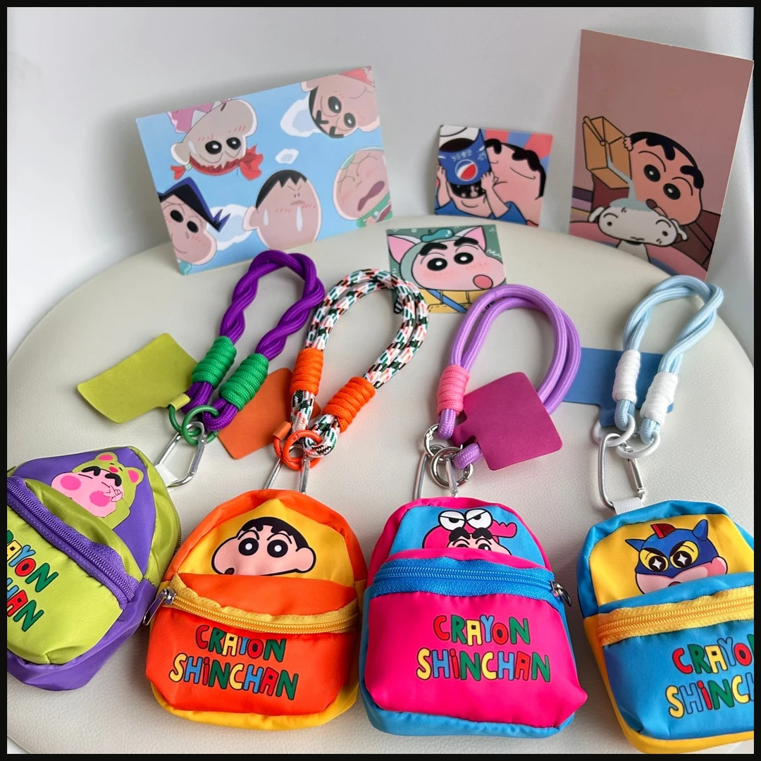 蜡笔小新创意零钱包手机挂件爆款书包背包防丢挂绳挂饰蓝牙收纳袋